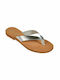 Damen Flache Sandalen in Silber Farbe