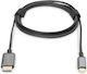 Digitus HDMI 1.4 High Speed 1080p 120Hz Cable HDMI Male - USB-C Male Length 1.8m Black