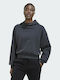 Studio Lounge Gekürzt Damen Sweatshirt Kapuzen Gray