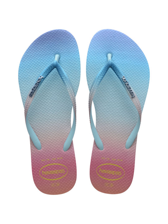 Gradient Sunset Damen-Flip-Flops in Hellblau Farbe