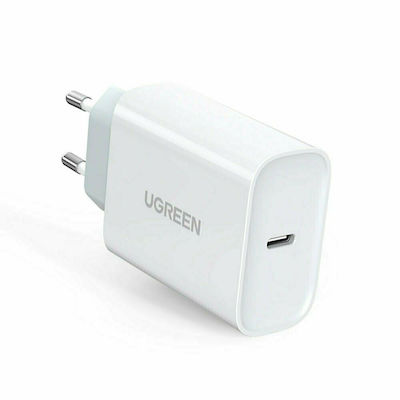 Ugreen Încărcător cu Port USB-C și Cablu USB-C 30W Livrarea energiei Albς (CD127)