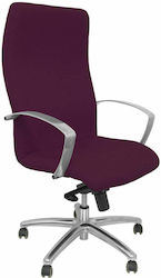 Caudete Bali Office Chair with Fixed Arms Μωβ P&C