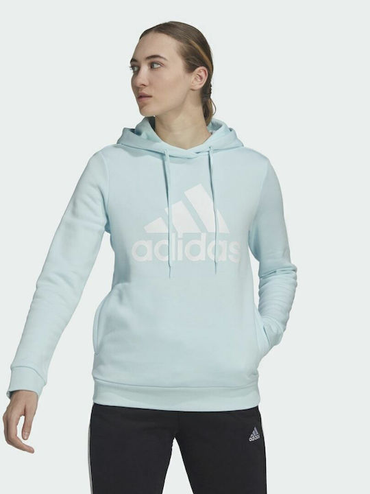 Essentials Logo Lang Damen Sweatshirt Kapuzen Hellblau