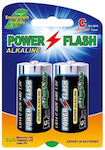 Power Flash Αλκαλικές Μπαταρίες C 1.5V 2τμχ