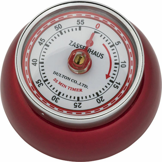 Zassenhaus Αναλογικό Χρονόμετρο Κουζίνας Speed Αντίστροφης Μέτρησης Metallic Red