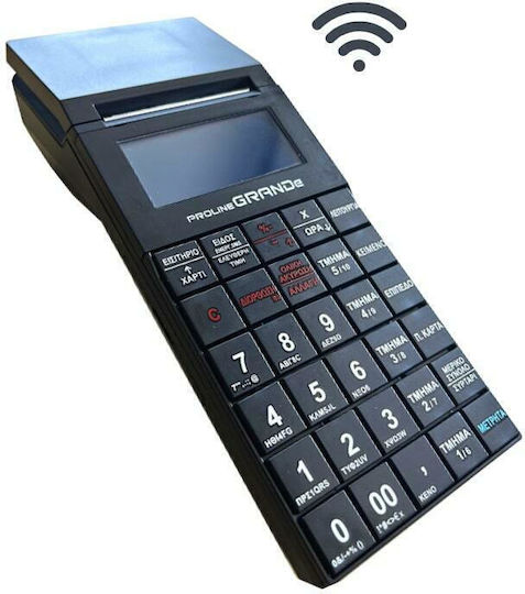 Proline GRANDe WiFi Φορητή Ταμειακή Μηχανή χωρίς Μπαταρία σε Μαύρο Χρώμα