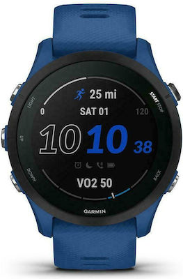 Garmin Forerunner 255 46mm Waterproof Smartwatch with Heart Rate Monitor (Tidal Blue)