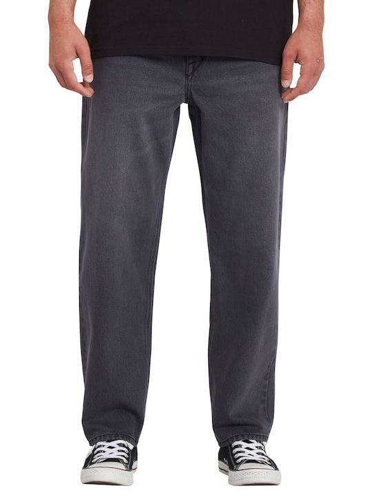 Modown Ανδρικό Παντελόνι Τζιν Cropped με Loose Tapered Εφαρμογή Fade To Black