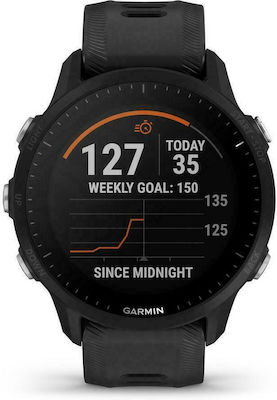 Garmin Forerunner 955 46mm Αδιάβροχο Smartwatch με Παλμογράφο (Μαύρο)