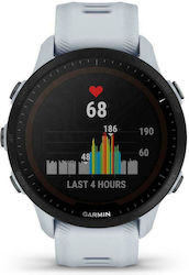 Garmin Forerunner 955 Solar 46mm Αδιάβροχο Smartwatch με Παλμογράφο (Whitestone)