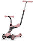 Q Play Kinderroller Sema Pearl 3 in 1 3-Rad mit Sitz für 2+ Jahre Rosa