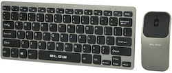 Blow Wireless Bundle Tastatur & Maus Set Englisch US Silber