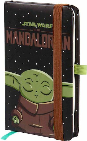 PCMerch Mandalorian Yoda Set 4 Carnete A6 cu Pagini Albe , Elastic și Suport pentru Stilou Maro