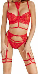 Beauty's Lingerie Sexy Lace Set Red