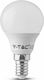 V-TAC LED Lampen für Fassung E14 und Form P45 Warmes Weiß 470lm 1Stück