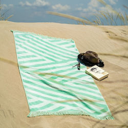 Gofis Home Beach Towel Cotton Sea Glass with Fringes 160x80cm.