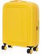 Logoduck Valiză de Călătorie Cabină Dură Galbenă cu 4 roți Înălțime 55cm