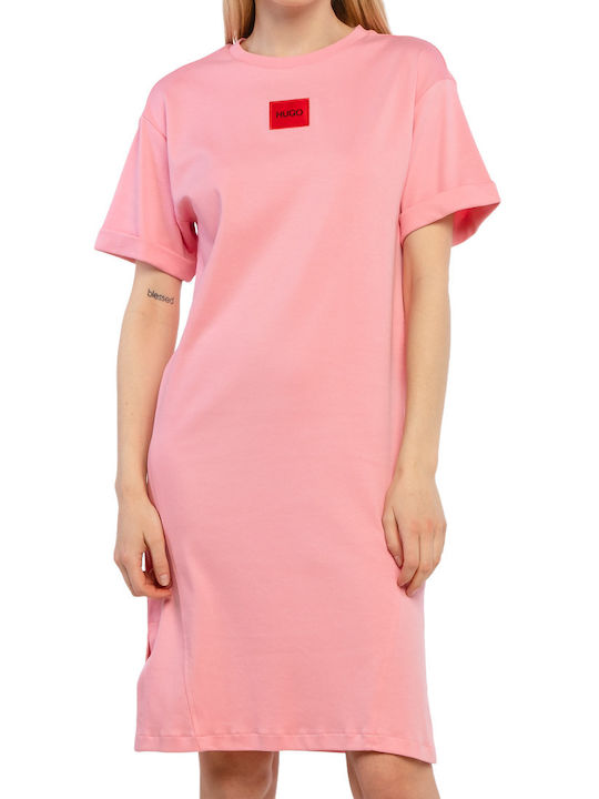 Hugo Boss Jersey Neyle Sommer Mini T-Shirt Kleid Rosa