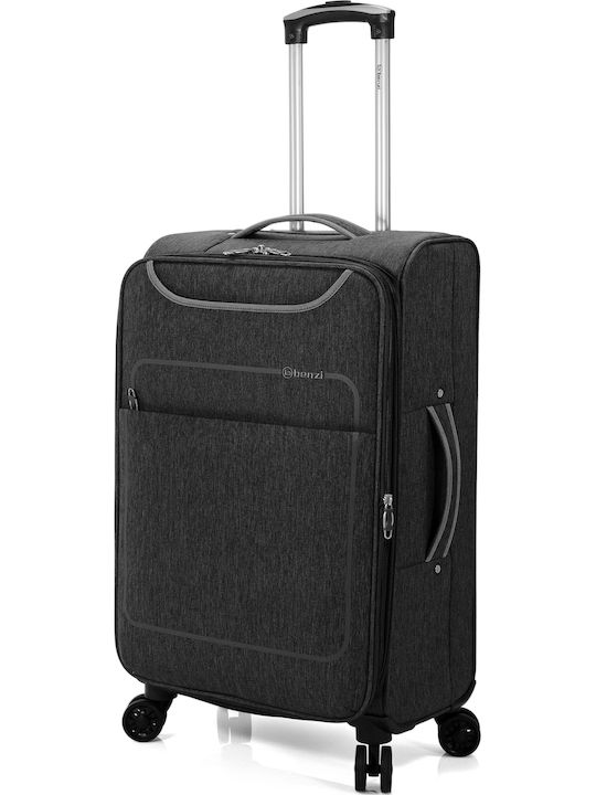 Benzi BZ5661/60 Mittlerer Hartschalen-Koffer Schwarz mit 4 Rädern Höhe 60cm