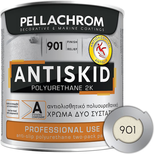 Pellachrom Antiskid A+B Non-Slip Polyurethane Two-Component Paint 0.75lt Beige