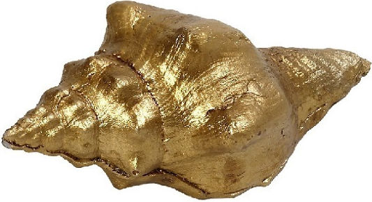 Espiel Decorative Seashell made of Polyresin Gold 9x4.5x4cm 1pcs