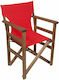 Politishome Director Chair Cover Made of Red Canvas 79x53cm
