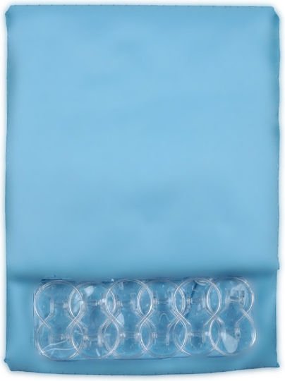 Import Hellas Shower Curtain Fabric 240x200cm Blue 4686