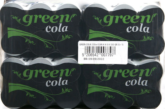 Green Cola Cola με Ανθρακικό, Χωρίς Ζάχαρη σε Κουτί 24x330ml
