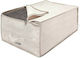 Ordinett Blanket 2 Linette Fabric Storage Box For Clothes in Ecru Color 40x60x25cm 1pcs