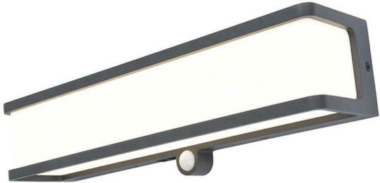 Lutec Doblo Wall Mounted Solar Light 16.5W 1000lm Natural White 4000K with Motion Sensor IP54 35cmx9cmx9.1cmcm