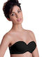 Elegance Μαύρο Strapless Σουτιέν χωρίς Ενίσχυση