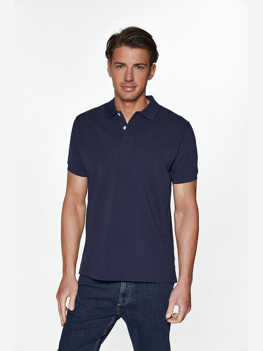 Snta Polo Pique with Short Sleeve Basic S Logo - Dark Blue