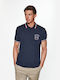 RedGreen Polo Pique with Short Sleeve Nordic Roots - Blue Navy