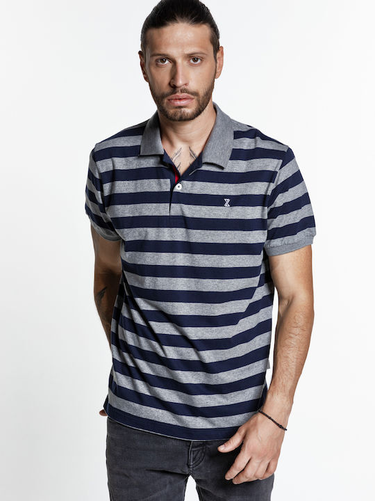 Snta Polo Jersey Striped with Short Sleeve - Striped Blue