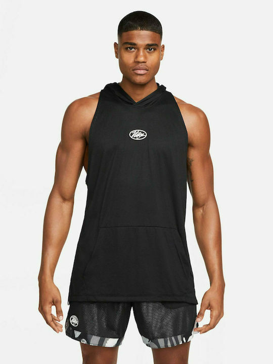 Nike Ανδρική Μπλούζα Αμάνικη Μαύρη