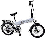 ForAll DR Bike B06EF 20" Weiß Faltbar Elektro mit 20 Gängen und Scheibenbremsen