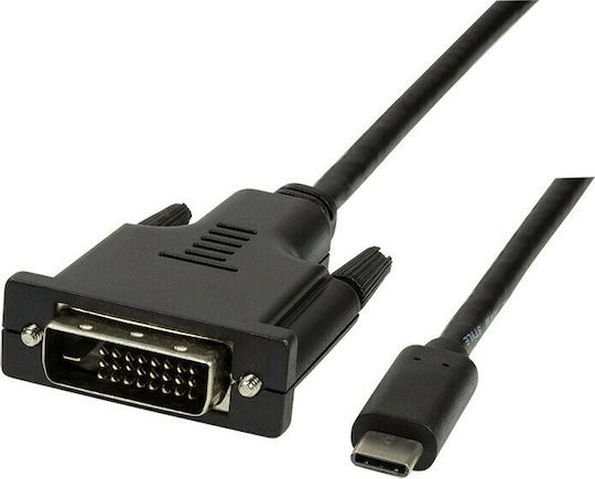 LogiLink Video Cable USB-C Male - DVI-D Black 1.8m UA0331