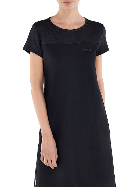 Freddy Καλοκαιρινό Mini T-shirt Φόρεμα Μαύρο