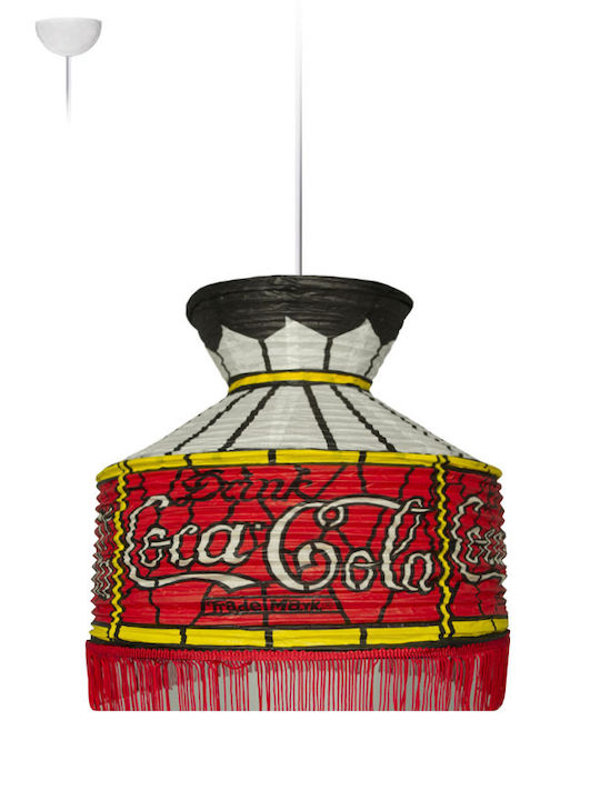 Starlight Coca Cola Irregular Shape Lamp Shade Red with Width 38cm