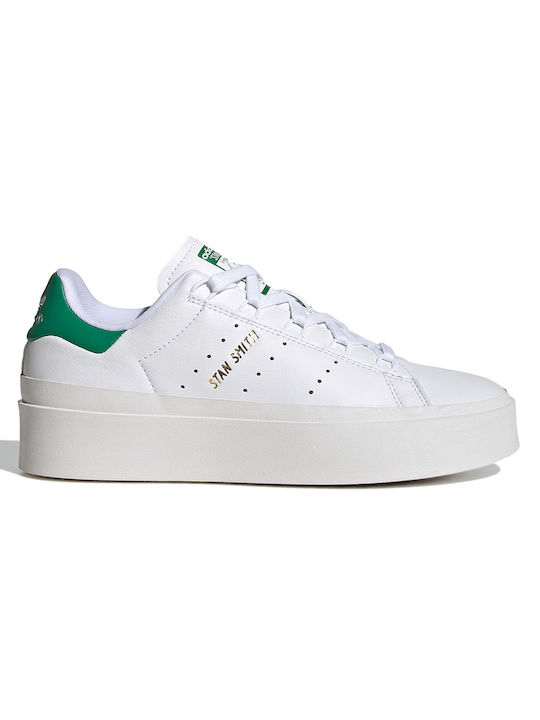 Adidas Stan Smith Bonega Γυναικεία Flatforms Sneakers Cloud White / Green