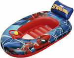 Bestway Spiderman Παιδική Φουσκωτή Βάρκα από 3 Ετών με Τιμόνι & Μπλε Μαξιλάρι 112x71εκ.