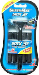Super Max 3 Triple Blade System 3 Λεπίδων 10τμχ Super Max 3 Triple Blade System 3 Λεπίδων 10τμχ