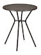 Outdoor Dinner Free Standing Table with Plastic Surface and Metal Frame Brown 60x60x71cm