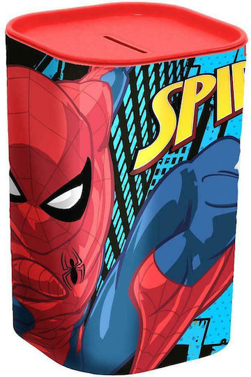 Diakakis Spiderman Copil Cutiuta de bani Plastic Multicolor 8x8x12cm