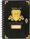 Blue Sky Studios Harry Potter Hogwarts Shield Wiro Μπλοκ Σημειώσεων Σπιράλ A5 Ριγέ με Σκληρό Εξώφυλλο Μαύρο