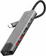 LinQ USB-C Docking Station με HDMI 4K PD Ethernet Μαύρο (LQ48015)