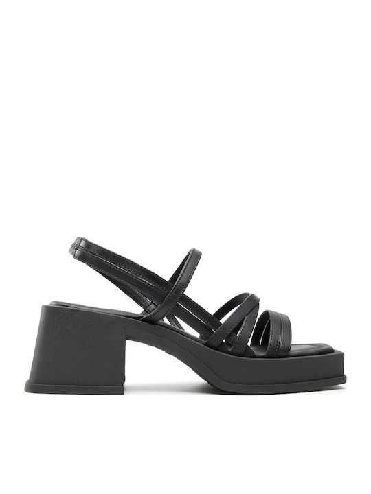 Hennie Leder Sandalen Schwarz