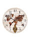 ArteLibre Wall Clock Wooden Ecru Ø58cm