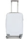 Playbags Cabin Travel Suitcase Hard White with 4 Wheels Height 52cm.