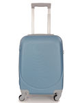 Playbags PS219-18 Cabin Travel Suitcase Hard Light Blue with 4 Wheels Height 52cm.